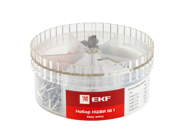 Набор наконечников НШВИ №1 (0,5-2,5мм2) PROxima nabor-nshvi-1 EKF