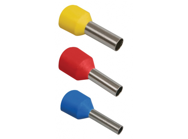 Наконечник-гильза 1,5 мм2 Е1508 с изолированным фланцем IEK (упаковка 100шт) (UGN10-D15-03-08) IEK