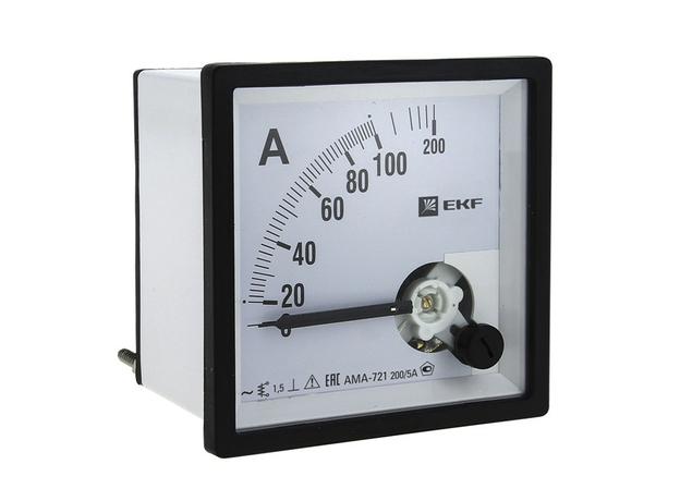 Амперметр AMA-721 аналоговый на панель (72х72) квадратный вырез 1000А трансф. подкл. PROxima AMA-721-1000 EKF