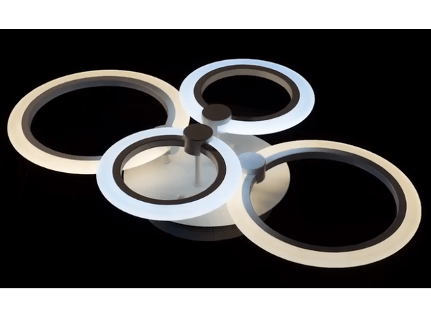 Люстра светодиодная потолочная CHL-52018/86W ROLO диммируемая с пультом дистанционного управления, 86Вт 52018 4 REV Ritter 2700/4200/6400 К