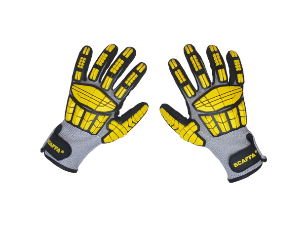 Перчатки для защиты от порезов и ударов SCAFFA DY1350AC-H6-11 (размер 11); HPPE+стальное волокно