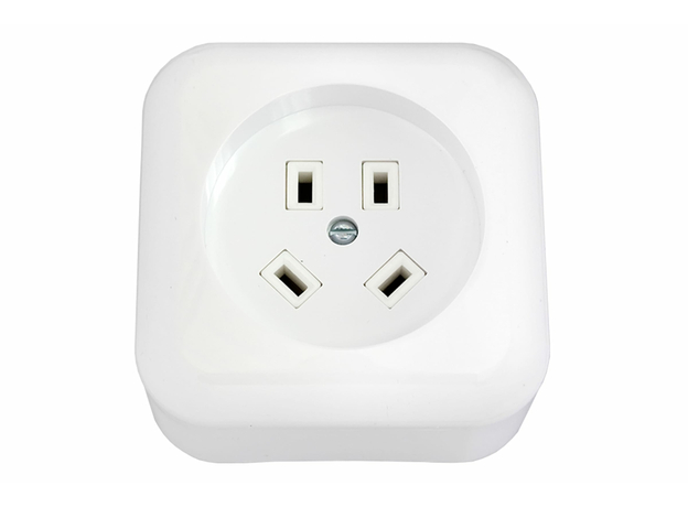 Розетка РШ/ВШ 32А (белая) 3-х фазн. О/У (РА32-005+В32-003)