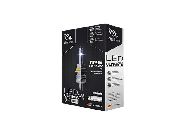 Комплект головного света LED Clearlight Flex Ultimate H1 5500 lm 6000 k