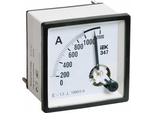 Амперметр Э47 300/5А 72х72 AC включение через трансформатор (класс точности 1.5) IEK IPA10-6-0300-E
