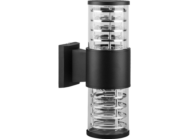 Светильник НБУ-2х60w вверх/вниз Е27 IP54 черный (DH0802) FERON