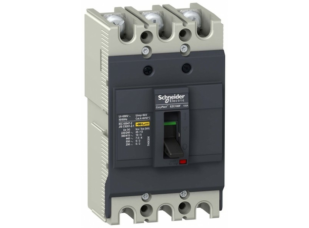 Выключатель автоматический трехполюсный 100А 10кА EZC100F Schneider Electric EZC100F3100