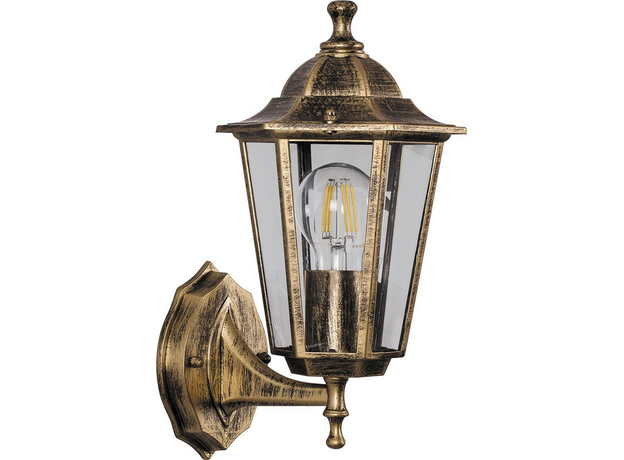 Светильник НБУ-60w вверх Е27 IP44 черное золото (6101 чер.зол.) FERON