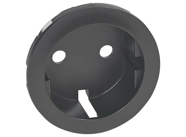 Legrand Celiane Лицевая панель розетки 2К+З немецкого стандарта 067153/61 графит