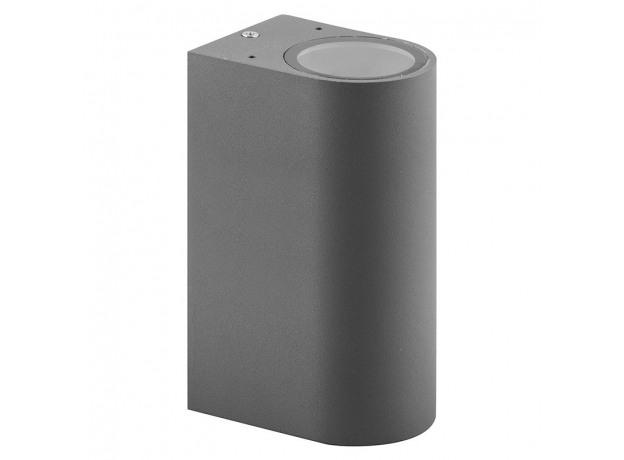 Светильник ДБУ вверх/вниз 2хGU10 без ламп IP54 серый (DH015) FERON