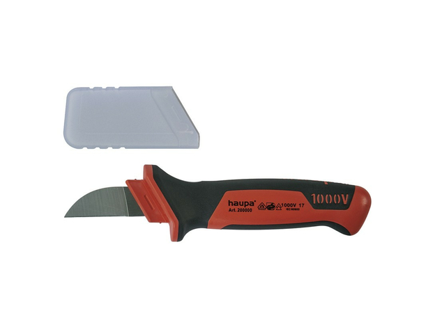 Нож для резки кабеля VDE, прямое лезвие 50 мм Haupa 200000