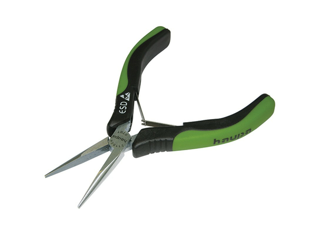 Тонкогубцы для электроники ESD 130 мм, прямые, без кусачек Haupa 211854