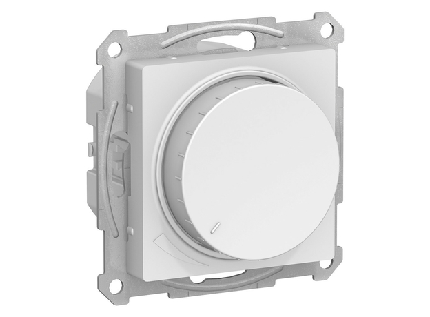 Светорегулятор (диммер) ATLASDESIGN поворотно-нажимной 630Вт механизм белый Schneider Electric ATN000136