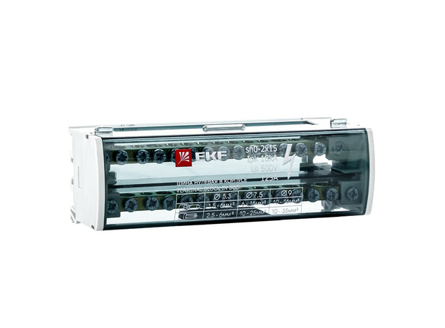 EKF Шина нулевая в корпусе 2х15 125А