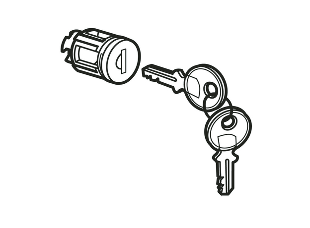 Legrand Замок тип 405 для металлических или остекленных дверей XL3 с 1 комплектом из 2 ключей (20291)