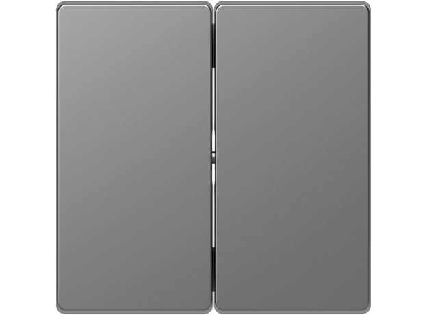 Клавиша двойная D-Life сталь нержавеющая SD Schneider Electric MTN3400-6036