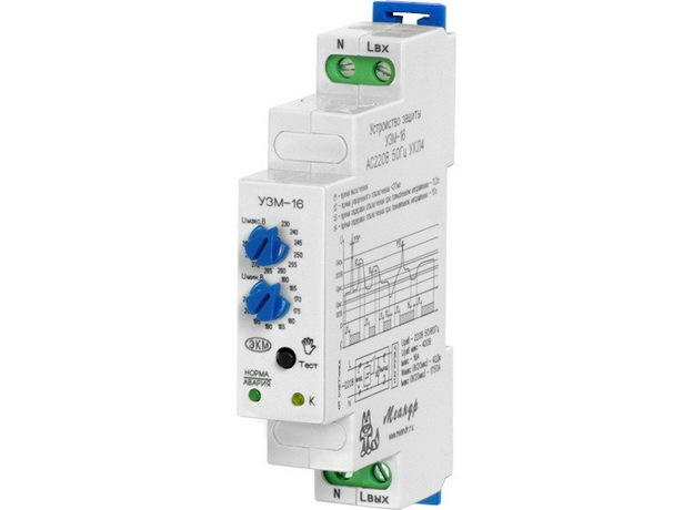 Устройство защиты многофункциональное УЗМ-16 16А Uв-231/286В Uн-154/209В 10сек/6мин Меандр 4640016931910