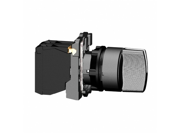 Переключатель с возвратом 3 позиции длинная черная ручка 2но Schneider Electric XB5AD53