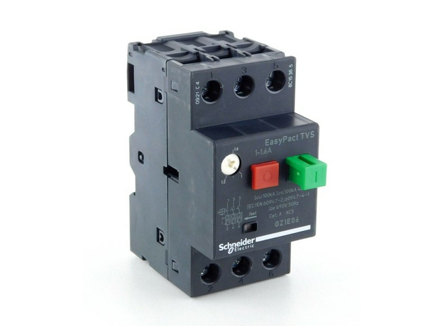 Выключатель автоматический для защиты электродвигателей 1-1.6A Schneider Electric GZ1E06