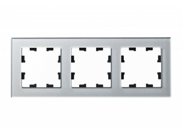 Рамка трехпостовая ATLASDESIGN NATURE, СТЕКЛО АЛЮМИНИЙ Schneider Electric ATN320303