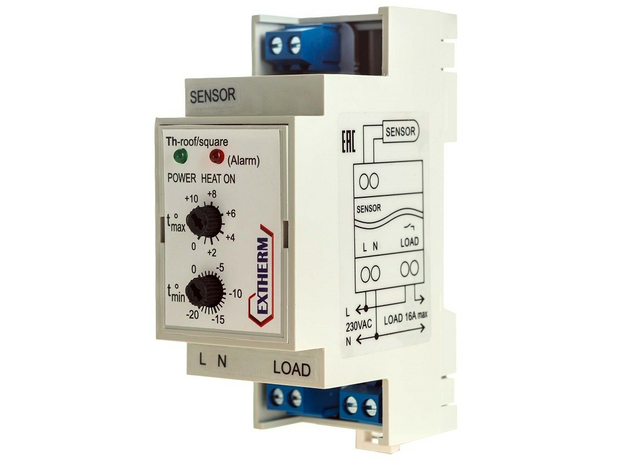 Терморегулятор EXTHERM Th-ROOF/SQUARE (для крыш, водостоков, площадок)