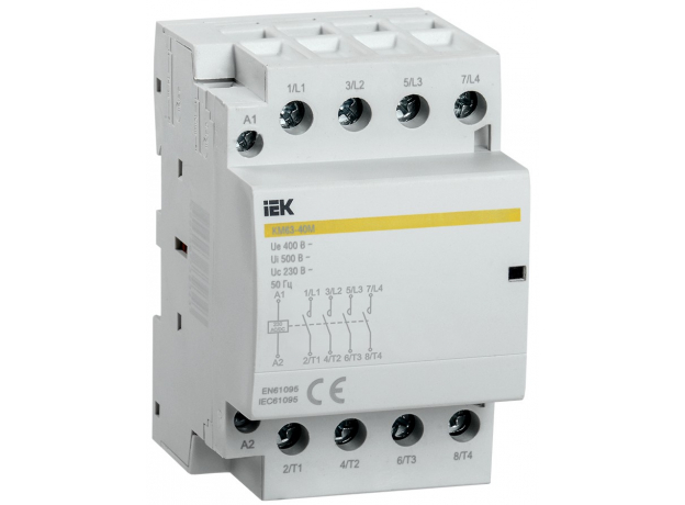 Контактор модульный КМ63-40M AC/DC IEK MKK21-63-40