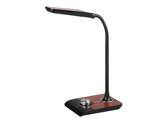 Светильник настольный ЭРА NLED-473-10W-BK черный с деревом наст.светильник