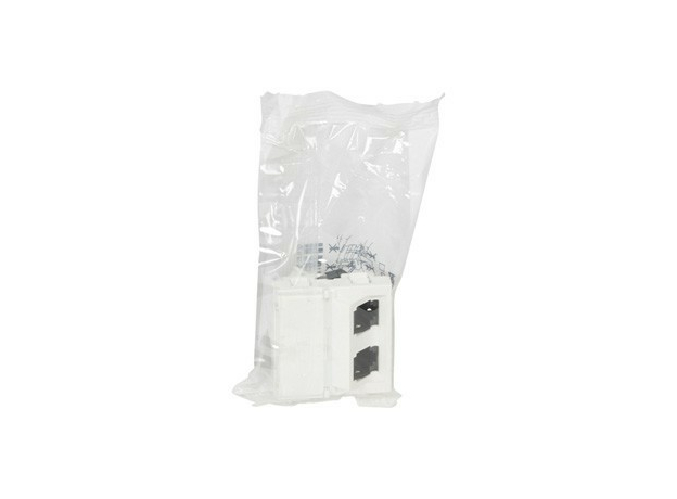 Legrand Mosaic Розетка RJ45 STP кат.6 2 модуля 45 градусов