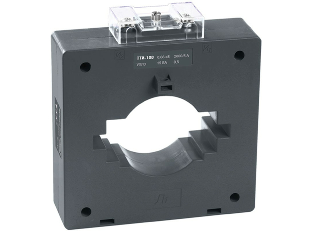 Трансформатор тока ТТИ-100 2000/5А 15ВА без шины класс точности 0.5 IEK ITT60-2-15-2000