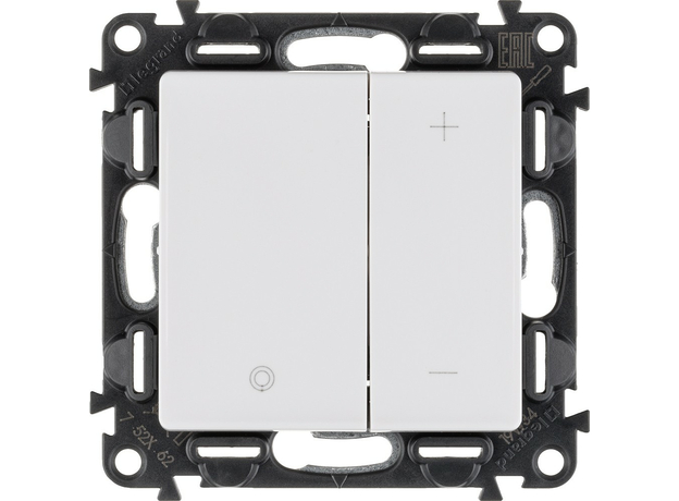 Legrand Valena LIFE Светорегулятор кнопочный универсальный 400Вт без нейтрали С лицевой панелью Белый