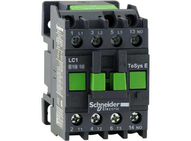 Контактор E 12А катушка управления 220В АС3 50Гц 1НЗ Schneider Electric LC1E1201M5