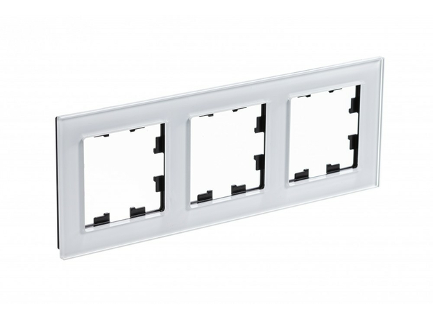 Рамка трехпостовая ATLASDESIGN NATURE, СТЕКЛО БЕЛЫЙ Schneider Electric ATN320103