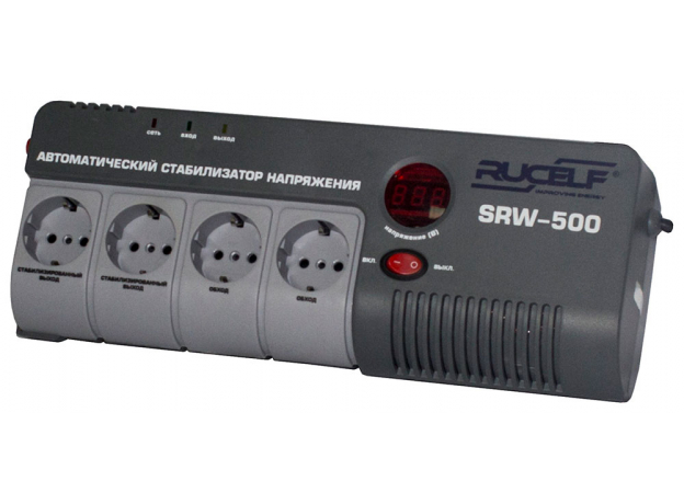 Стабилизатор напряжения RUCELF релейный однофазный 0,5 кВА навесной