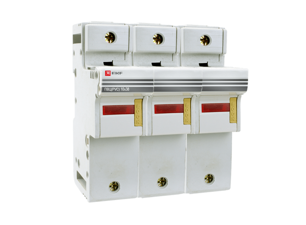 EKF Предохранитель-разъединитель для ПВЦ 10x38 3P (с индикацией)