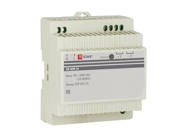 EKF Блок питания 24В DR-45W-24 PROxima EKF Блок питания 24В DR-45W-24 PROxima