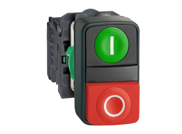 Кнопка двойная 22мм с маркировкой Schneider Electric XB5AL73415