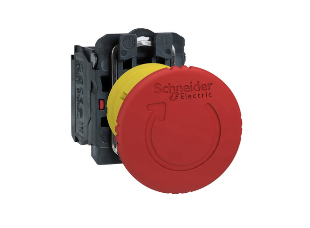 Кнопка аварийного останова возврат поворотом 1НЗ триггерного действия пластик Schneider Electric XB5AS8442