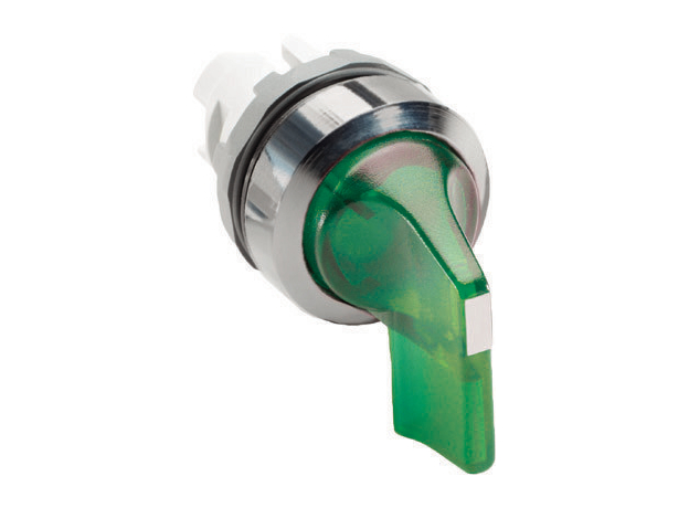 ABB Переключатель М3SS4-21G с фиксацией 3 позиции зеленая длинная ручка с подсветкой 1SFA611213R2102