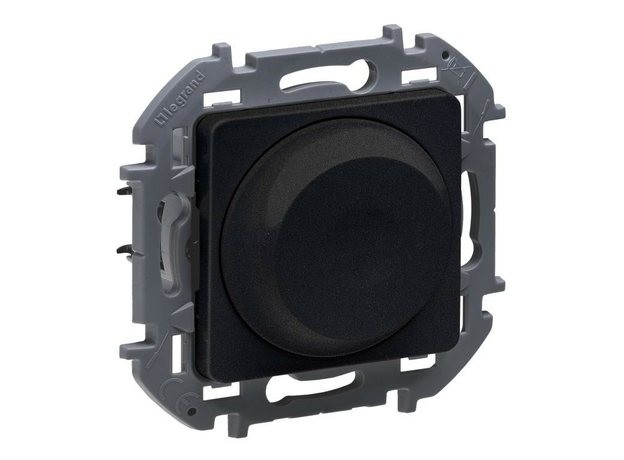 Legrand Светорегулятор поворотный без нейтрали 300Вт INSPIRIA антрацит