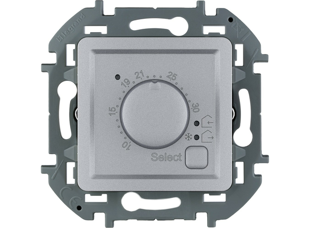 Legrand Термостат с внешним датчиком для тёплых полов INSPIRIA алюминий
