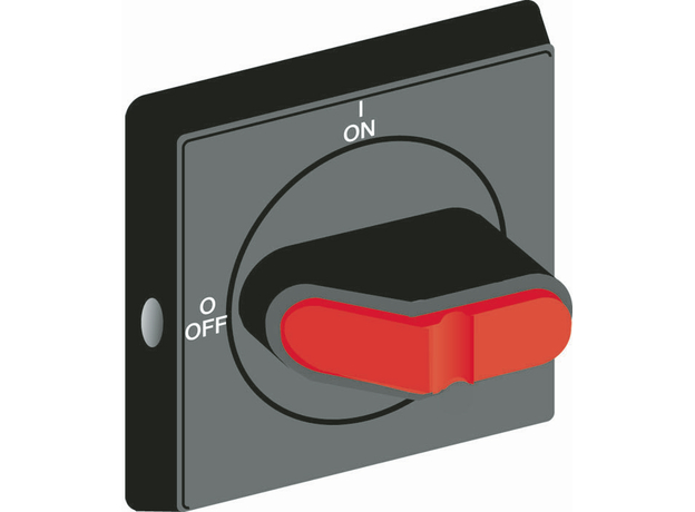 ABB Ручка управления OHYS2AJE-RUH с символами на русском выносная для рубильников ОТ16..125F желто-красная 1SCA108301R1001