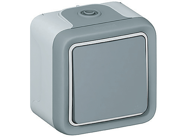 Legrand Plexo Кнопка 10A НО с зажимом серая