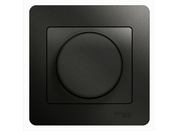 GLOSSA Светорегулятор поворотный 300Вт антрацит в сборе Schneider Electric GSL000734