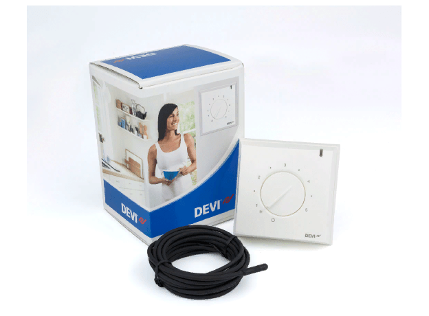 Терморегулятор электронный DEVIreg 130 для теплого пола с датчиком пола на проводе 16А 140F1010