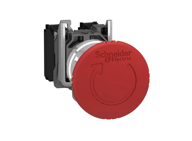 Кнопка аварийная красная возвратная 22мм Гриб 1НО/1НЗ Schneider Electric XB4BS8445 Кнопка аварийная красная возвратная 22мм Гриб 1НО/1НЗ Schneider Electric XB4BS8445