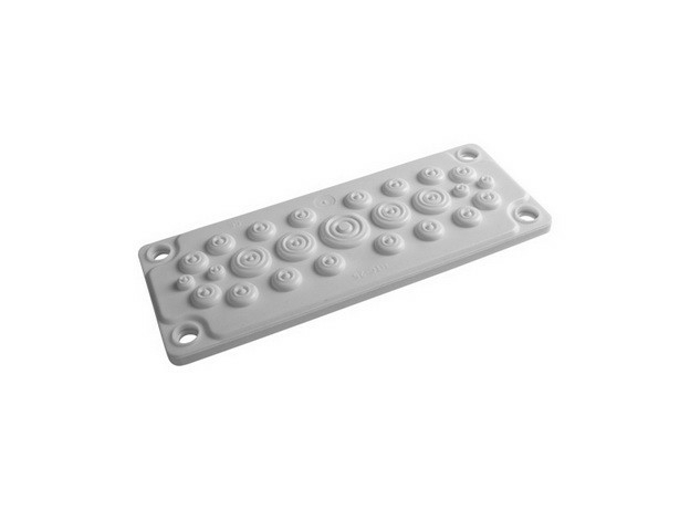 Ввод кабельный пластиковый IP65 25 отверстий пожаробезопасный V0 UL94 +130...-40 DKC R5HTC25