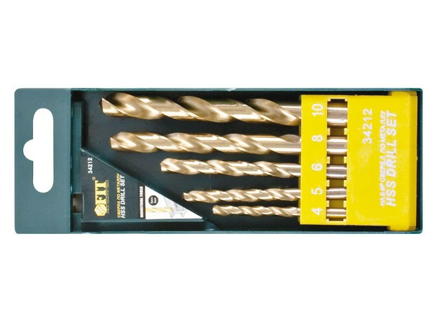 Набор сверл HSS по металлу, титановое покрытие, 13 шт FIT 34217