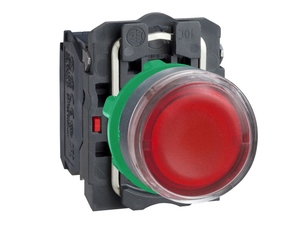 Кнопка красная 22мм с подсветкой 230-240В 1но+1нз Schneider Electric XB5AW34M5