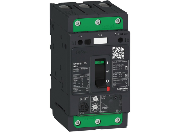 Выключатель автоматический GV4PE комбинированный расцепитель 115A 25kA зажим EVERLINK Schneider Electric GV4PE115B Выключатель автоматический GV4PE комбинированный расцепитель 115A 25kA зажим EVERLINK Schneider Electric GV4PE115B