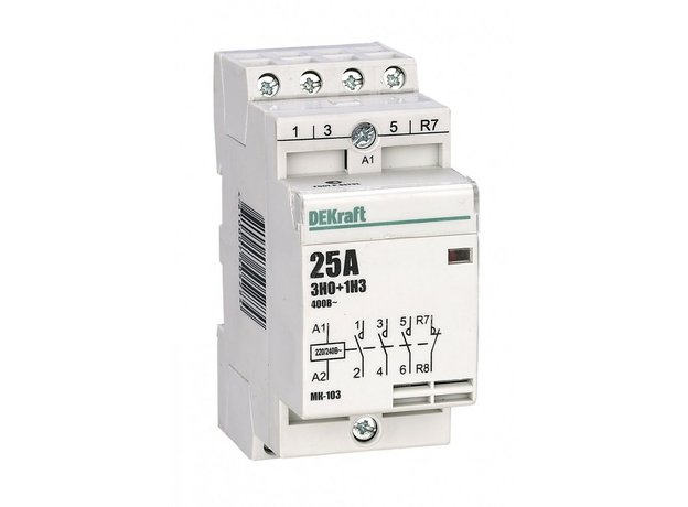 Контактор модульный 3НО+1НЗ 16А 230В МК-103 DEKraft 18054DEK
