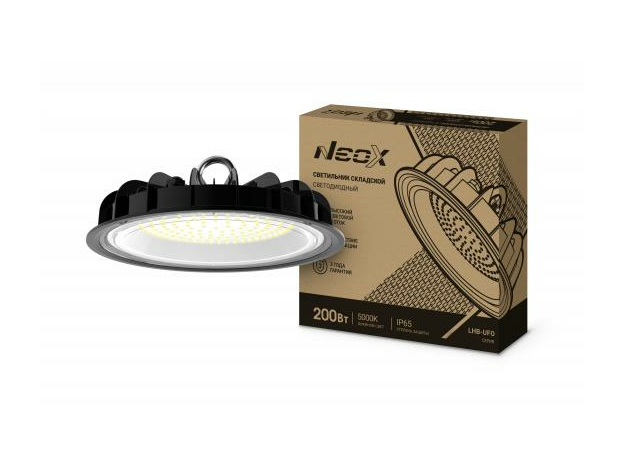 Светильник светодиодный ДСП 200 Вт LHB-UFO 120гр 230В 5000К 21000Лм 105лм/Вт IP65 без пульсации 4690612038216 NEOX